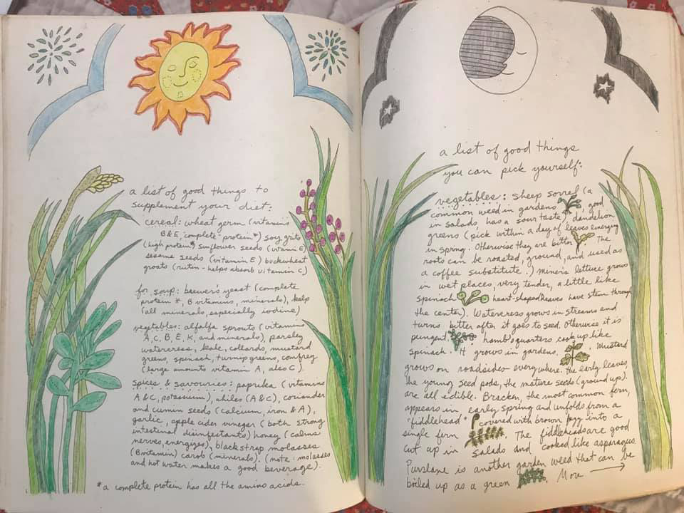 page of LOTE colored by yoga teacher Wendy Green